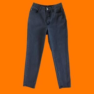 90's vintage faded black high waisted tapered mom jeans Size 9 Long Bongo